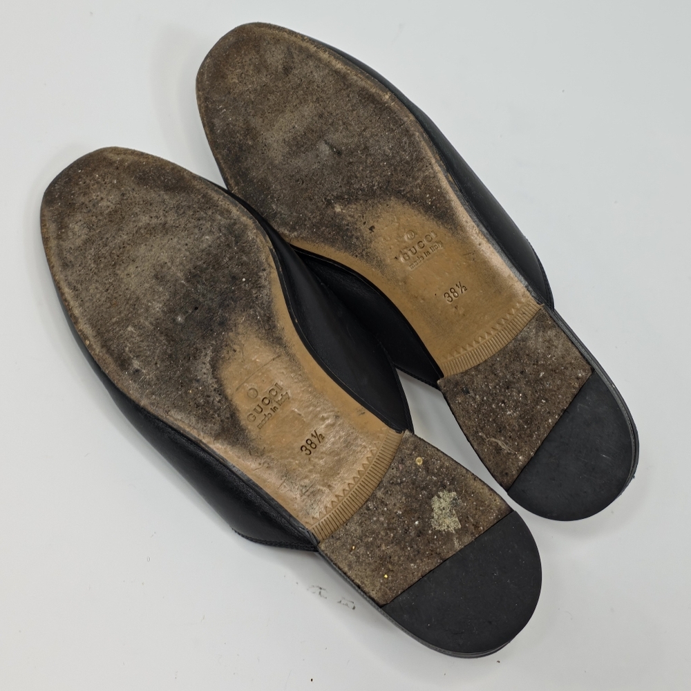 Gucci Princetown Mules Horsebit Black Leather Slipper EU 38.5 US 8 - Picture 14 of 16